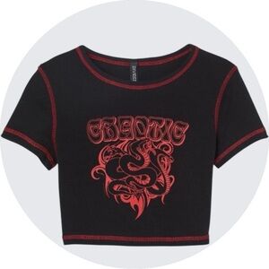 H&M Graphic Crop Top